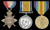 Three: Serjeant W. Cooper, Sussex Yeomanry

1914-15 Star (1676 Sjt., Suss. Yeo.); British War and Victory Medals...