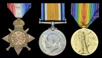 Three: Corporal H. Broad, Sussex Yeomanry

1914-15 Star (1880 Pte., Suss. Yeo.); British War and Victory Medals...