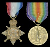 Pair: Warrant Officer Class 2 T. W. H. Taylor, 16th Battalion Royal Sussex Regiment, who died of wounds,...