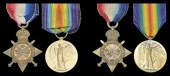 1914-15 Star/Victory Medal pairs (2) (1560 Pte. C. R. A. Galloway, Suss. Yeo.; 1847 Pte. H. Molyneux-Ffennell, Suss....