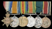 Five: Serjeant J. A. Ashdown, Sussex Yeomanry

1914-15 Star (1482 Cpl., Suss. Yeo.); British War and Victory...
