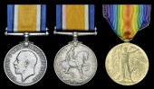 British War Medal 1914-20 (2) (1445 Sjt. C. M. Glenister, Suss. Yeo.; 2096 Cpl. A. E. Rumsey, Suss. Yeo.); Victory...