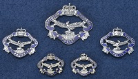 Northern Rhodesia Police Framed Collection of QEC Period Badges and Buttons, a good quality collection featuring a...