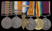 Six: Major W. J. Tite, Royal Army Medical Corps

Queen’s South Africa 1899-1902, 6 clasps, Cape Colony, Tugela...