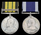 Pair: Armourer G. Williams, Royal Navy

Africa General Service 1902-56, 1 clasp, Somaliland 1902-04 (G. Williams,...