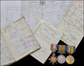 Three: Private A. Godfrey, 1st Battalion East Yorkshire Regiment

1914 Star, with copy slip-on clasp (10066 Pte....