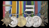 Six: Lieutenant F. W. Euridge, Royal Field Artillery

1914 Star, with copy clasp (44810 Bmbr., R.F.A.); British...