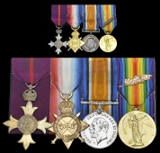 A Great War ‘Egypt operations’ O.B.E. group of four awarded to Major E. W. Duffield, Intelligence Corps, late...