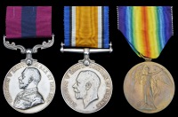 A ‘Passchendaele’ D.C.M. group of three replacement medals awarded to Sergeant J. C. Freemantle, 14th Hampshire...