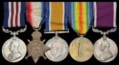 A Great War M.M. group of five awarded to Serjeant W. H. Paffett, Dorsetshire Regiment, late 2nd Battalion Hampshire...