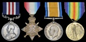 A Great War M.M. group of four awarded to Serjeant A. Mintram, 2nd Battalion Hampshire Regiment

Military Medal,...