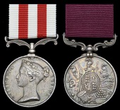 Pair: Sergeant Instructor of Musketry George Huxtable, 37th Regiment

Indian Mutiny 1857-59, no clasp (Sergt.,...