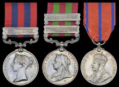 Three: Major P. G. Shewell, Military Accounts Department, late Hampshire Regiment

India General Service 1854-95,...