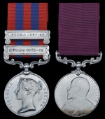Pair: Private G. Grunsell, Hampshire Regiment

India General Service 1854-95, 2 clasps, Burma 1887-89, Burma...