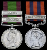 Pair: Colour Sergeant C. G. Brown, Hampshire Regiment

Afghanistan 1878-80, 2 clasps, Charasia, Kabul (2471 Pte....