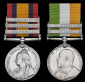 Pair: Private C. Barton, Hampshire Regiment

Queen’s South Africa 1899-1902, 3 clasps, Cape Colony, Paardeberg,...