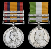 Pair: Private C. Barton, Hampshire Regiment

Queen’s South Africa 1899-1902, 3 clasps, Cape Colony, Paardeberg,...