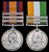 Pair: Private W. Eldridge, Hampshire Regiment

Queen’s South Africa 1899-1902, 3 clasps, Cape Colony,...