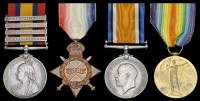 Four: Captain T. W. Grace, Army Service Corps, late Imperial Yeomanry

Queen’s South Africa 1899-1902, 4 clasps,...