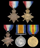 Three: Corporal J. F. Batterson, Hampshire Regiment
1914-15 Star (6658 Cpl., Hamps. R.); British War and Victory...