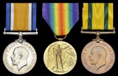 Three: Private L. G. Bye, Hampshire Regiment

British War and Victory Medals (105 Pte., Hamps. R.); Territorial...