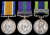 Three: Serjeant A. Prangle, Hampshire Regiment

British War Medal 1914-20 (39871 Pte., Hamps. R.); General Service...