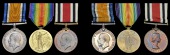 Three: Private E. G. Trickey, Hampshire Regiment
British War and Victory Medals (204967 Pte., Hamps. R.); Special...