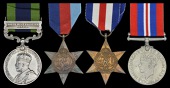 Four: Private J. W. Mason, Hampshire Regiment

India General Service 1908-35, 1 clasp, North West Frontier 1935...