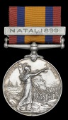 Queen’s South Africa 1899-1902, 1 copy engraved clasp, Natal 1899 (R. H. Williams, S.S.B., H.M.S. Terrible) small...