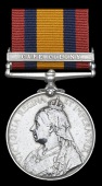 Queen’s South Africa 1899-1902, 1 clasp, Cape Colony (129 Tpr. F. Davies, R.H. Gds.) contact marks, nearly very...