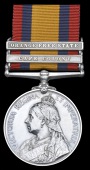 Queen’s South Africa 1899-1902, 2 clasps, Cape Colony, Orange Free State (3334 Corpl. Sh Sth. G. Keel, 6/Drgns.)...