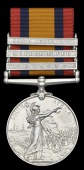 Queen’s South Africa 1899-1902, 3 clasps, Belmont, Modder River, South Africa 1902 (8164 Pte. T. Barlow, Cldstm....