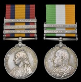 Pair: Private T. Harvey, Northumbeland Fusiliers

Queen’s South Africa 1899-1902, 3 clasps, Cape Colony, Orange...