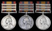 Queen’s South Africa 1899-1902 (3), 3 clasps, (7397 Pte. J. Mudie, L’pool. Regt) contact marks and scratches to...