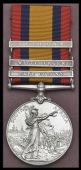 Queen’s South Africa 1899-1902, 3 clasps, Cape Colony, Wittebergen, Belfast (3989 Pte. P. Connerty, 1st Rl. Irish...