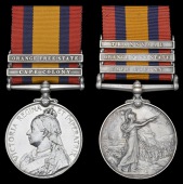Queen’s South Africa 1899-1902 (2), 2 clasps, Cape Colony, Orange Free State (3225 Pte. H. Canning, Scot. Rifles);...