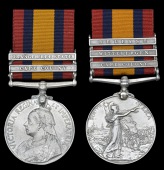 Queen’s South Africa 1899-1902 (2), 2 clasps, Cape Colony, Orange Free State (2709 Pte. R. Guest, Worcester....
