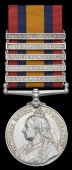 Queen’s South Africa 1899-1902, 5 clasps, Tugela Heights, Orange Free State, Relief of Ladysmith, Transvaal,...