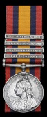 Queen’s South Africa 1899-1902, 4 clasps, Cape Colony, Orange Free State, Transvaal, South Africa 1901 (7328 Pte....