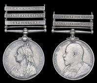 Pair: Private G. Hall, King’s Royal Rifle Corps

Queen’s South Africa 1899-1902, 3 clasps, Cape Colony, Orange...