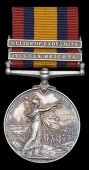 A Q.S.A. Medal awarded to Private F. Lawrence, King’s Royal Rifle Corps - a survivor from the R.I.M.S. Warren...