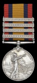 Queen’s South Africa 1899-1902, 4 clasps, Elandslaagte, Defence of Ladysmith, Laing’s Nek, Belfast (6015 Pte. A....