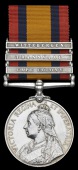 Queen’s South Africa 1899-1902, 3 clasps, Cape Colony, Transvaal, Wittebergen (43899 Gnr. F. McCann, 8th B....