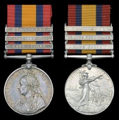 Queen’s South Africa 1899-1902 (2), 3 clasps, Cape Colony, Orange Free State, Transvaal  (31939 Shg. Sth. G....