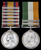 Pair: Serjeant D. Martin, 63rd Battery, Royal Field Artillery

Queen’s South Africa 1899-1902, 6 clasps, Cape...