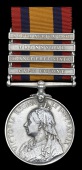 Queen’s South Africa 1899-1902, 4 clasps, Cape Colony, Orange Free State, Transvaal, South Africa 1901 (7059 Bomb....