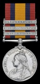 Queen’s South Africa 1899-1902, 3 clasps, Cape Colony, Orange Free State, Transvaal (24428 Serjt. P. R. Wood, 22nd...