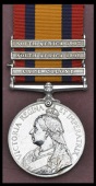 Queen’s South Africa 1899-1902, 3 clasps, Cape Colony, South Africa 1901, South Africa 1902 (34493 Tpr. W....