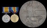 Pair: Private P. A. Cowan, 2nd South African Infantry, who was killed in action at the Battle of the Somme on 13...
