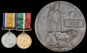 Pair: Second Engineer Reginald Huntley, Mercantile Marine, who was killed in action on 21 June 1918 when the S.S....